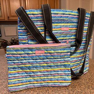 Scout Striped Tote Bag & Zipper Pouch Set